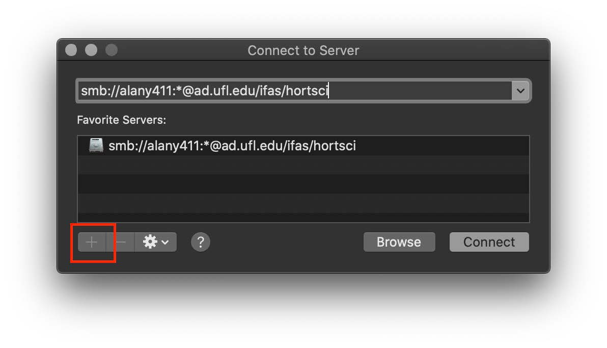 Connecting to Your Network Folders - MacOS 2