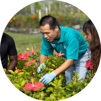 Off Campus Faculty member working in field