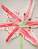 Paper stargazer lily. Photo by Learncreatelove.com