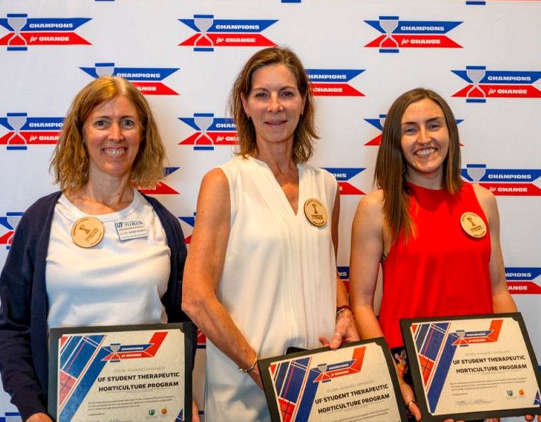 L to R - Julie Abrams-Bernier, Leah Diehl, and Lauren St. Clair, 2025, Champions for Change